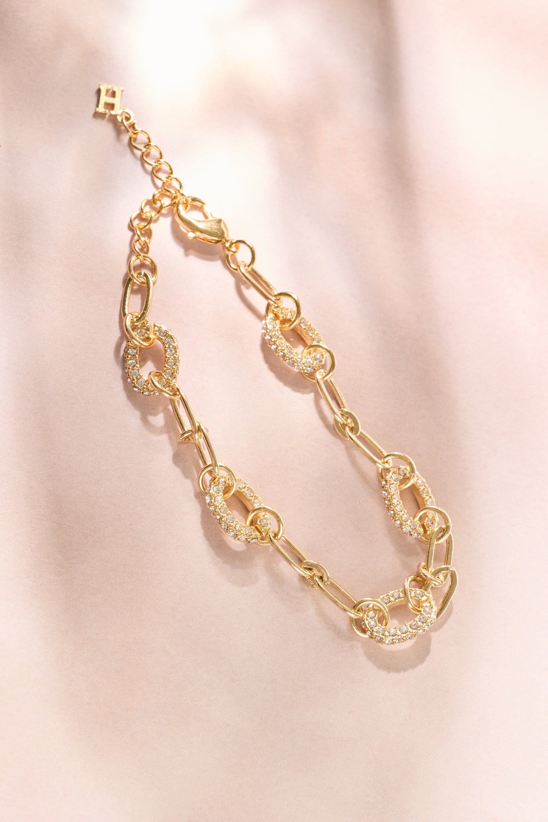 Gold Pavé Chain Bracelet