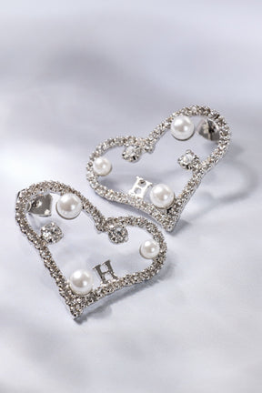 Crystal Heart Shaped Pierces