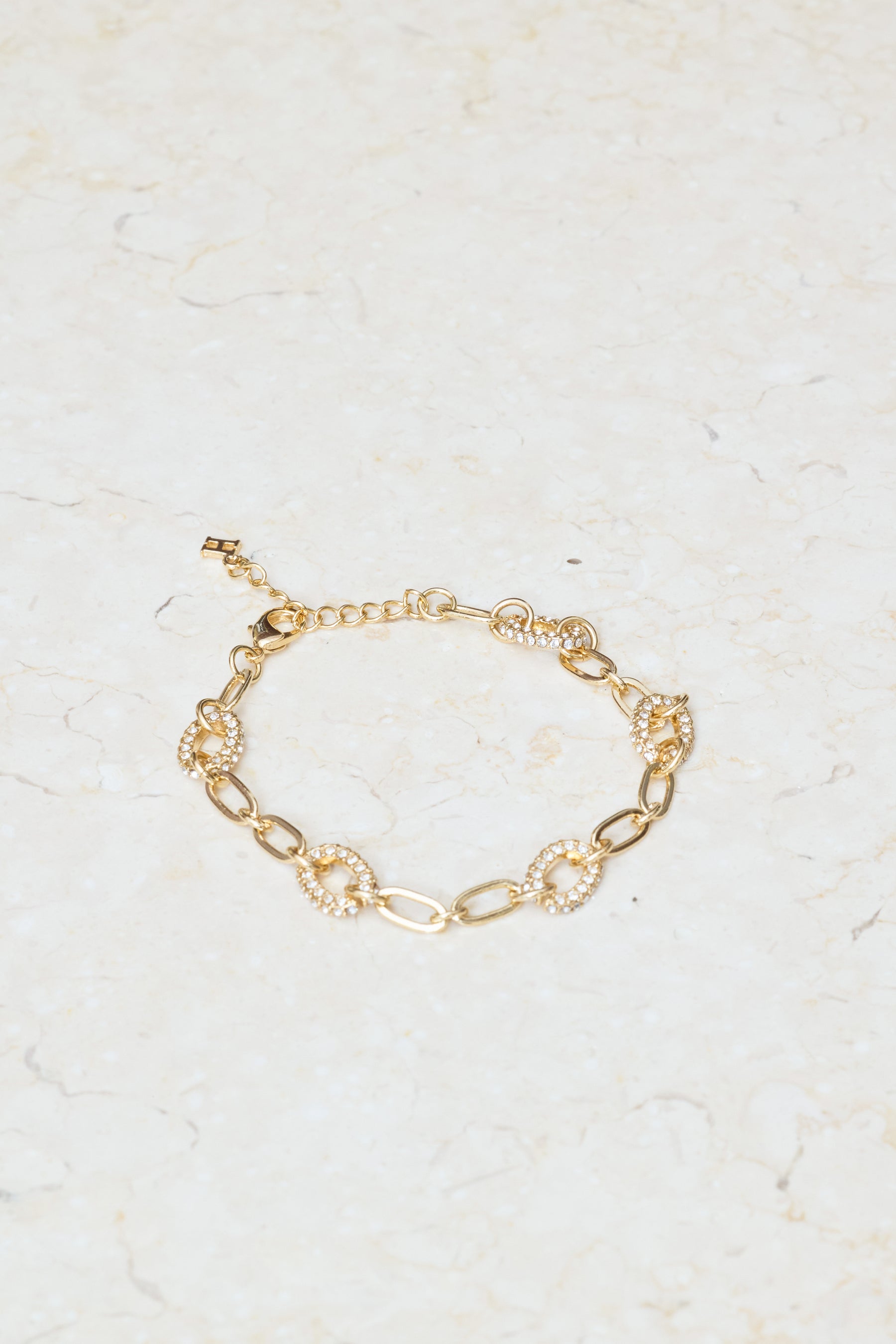 Gold Pavé Chain Bracelet