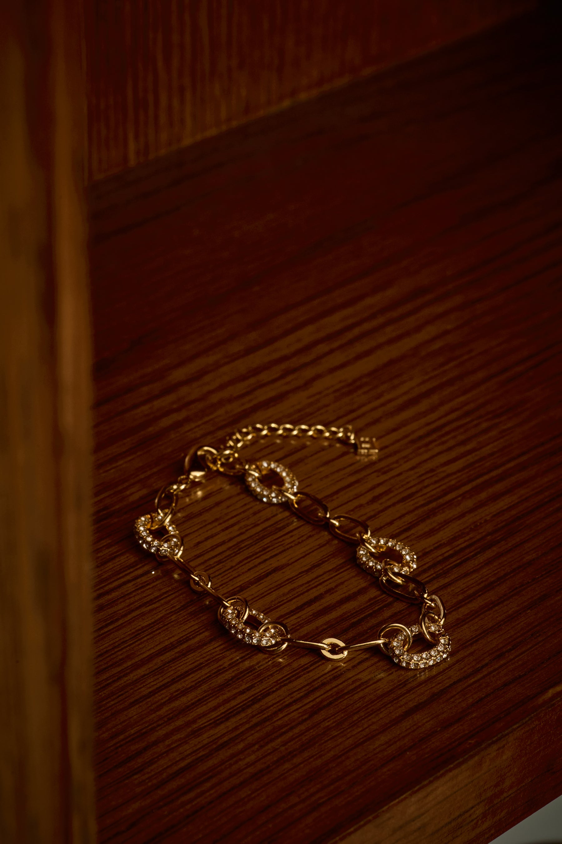 Gold Pavé Chain Bracelet