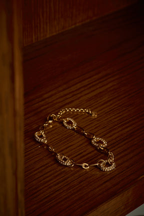 Gold Pavé Chain Bracelet