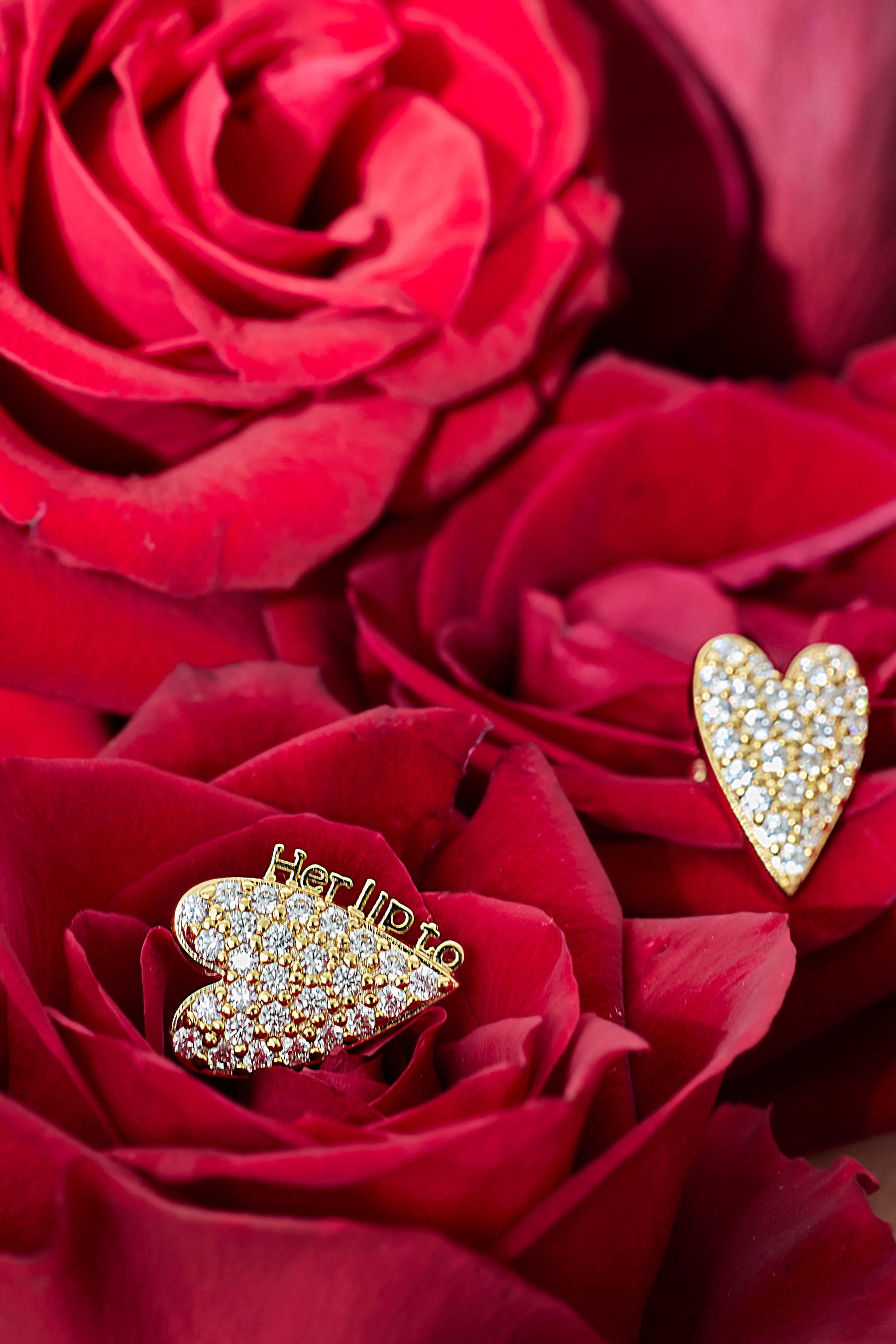 Be Mine Pavé Heart Earrings