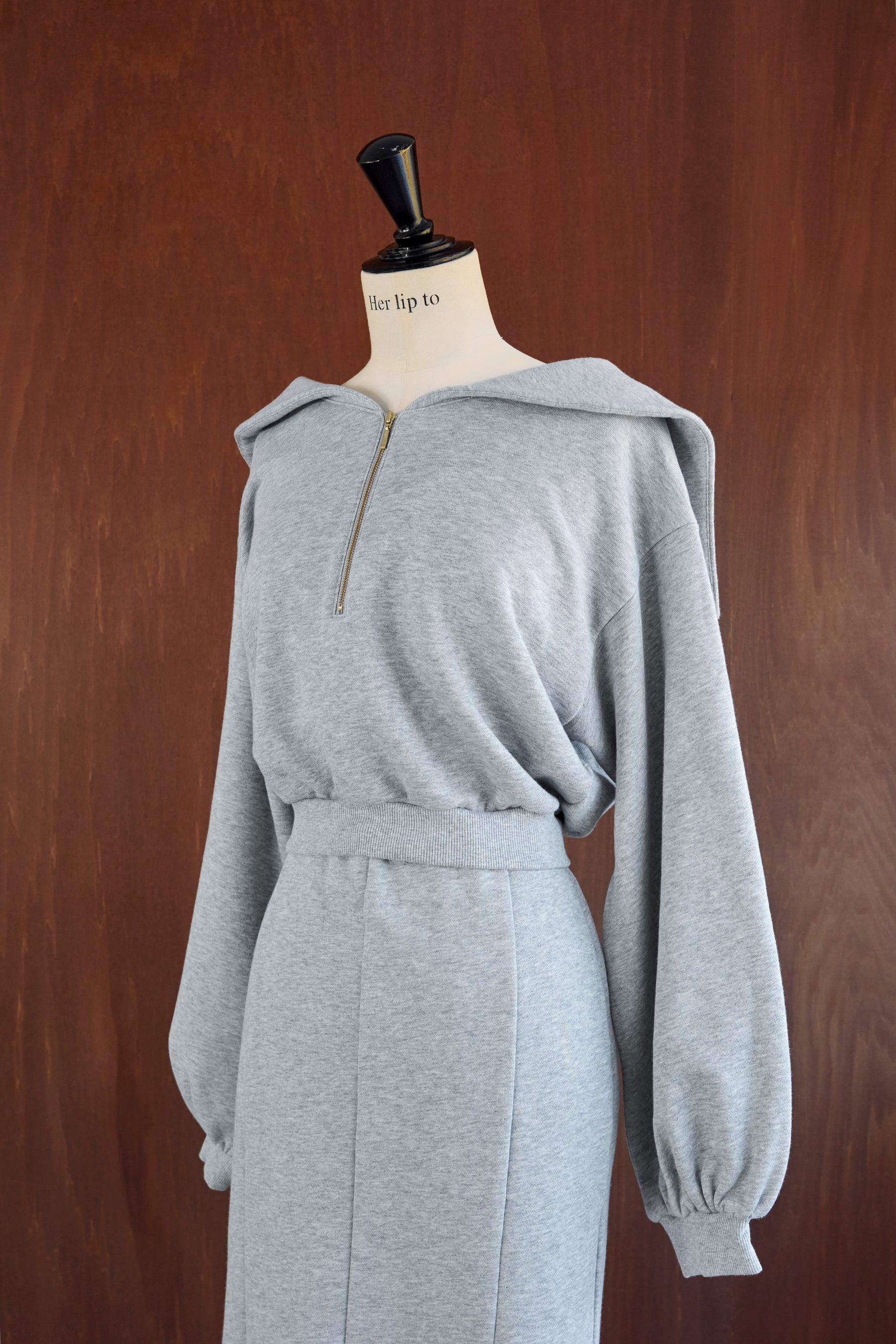 [New color] Half Zip Sweat Dress