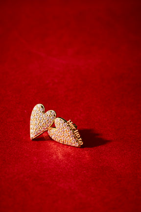 Be Mine Pavé Heart Earrings