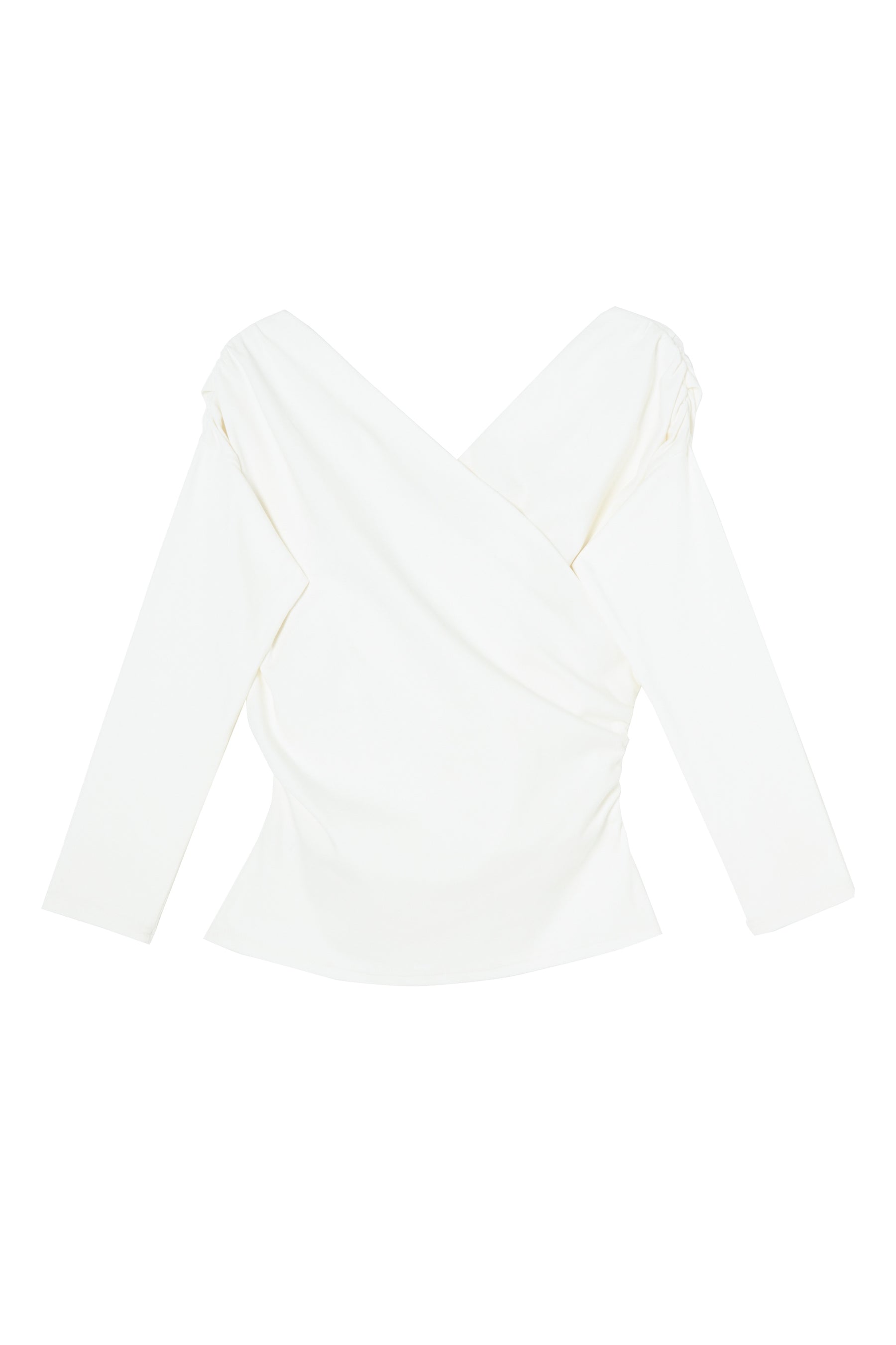 [New color] Asymmetric Cotton-blend Jersey Top