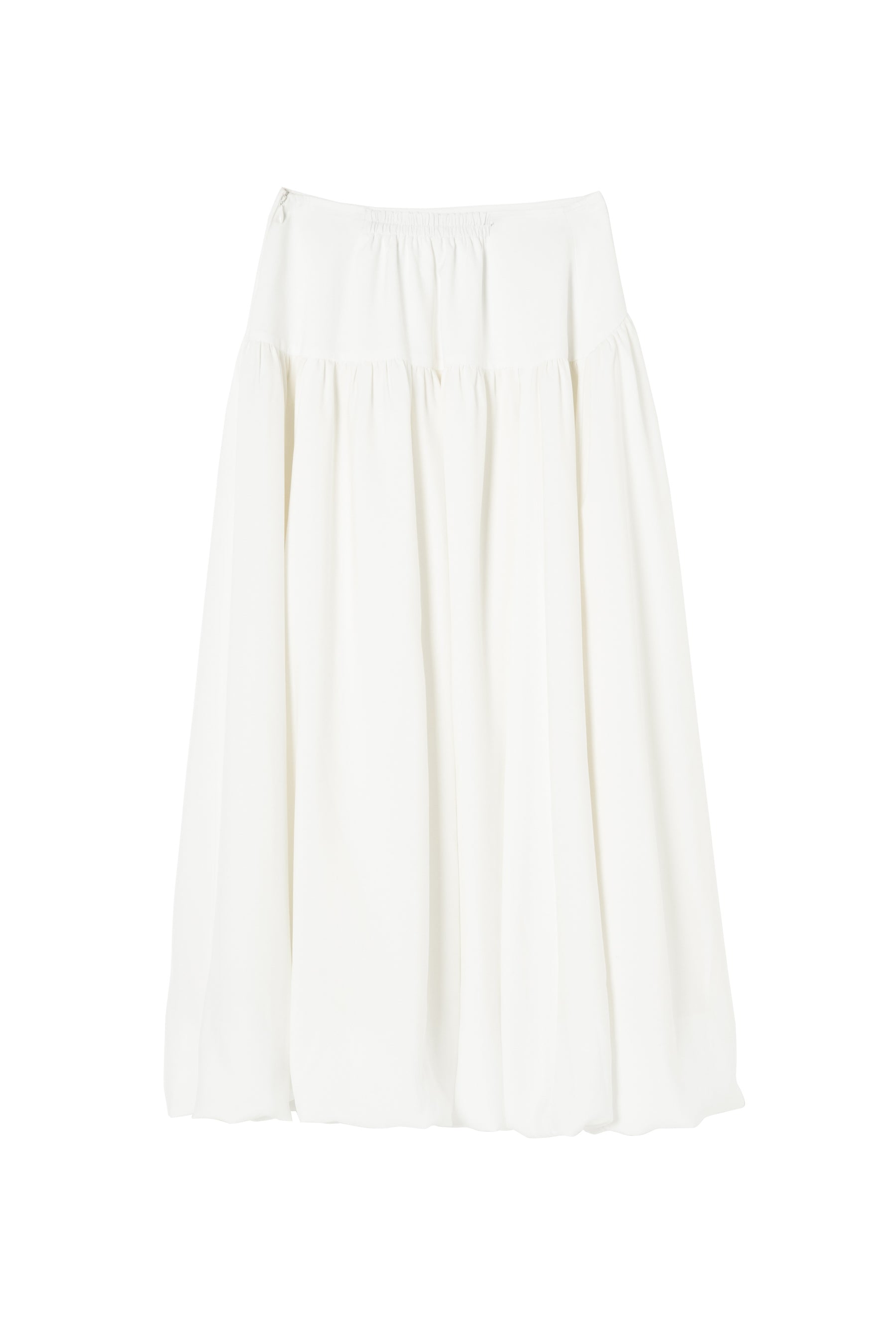 [New color] Gathered Balloon Long Skirt