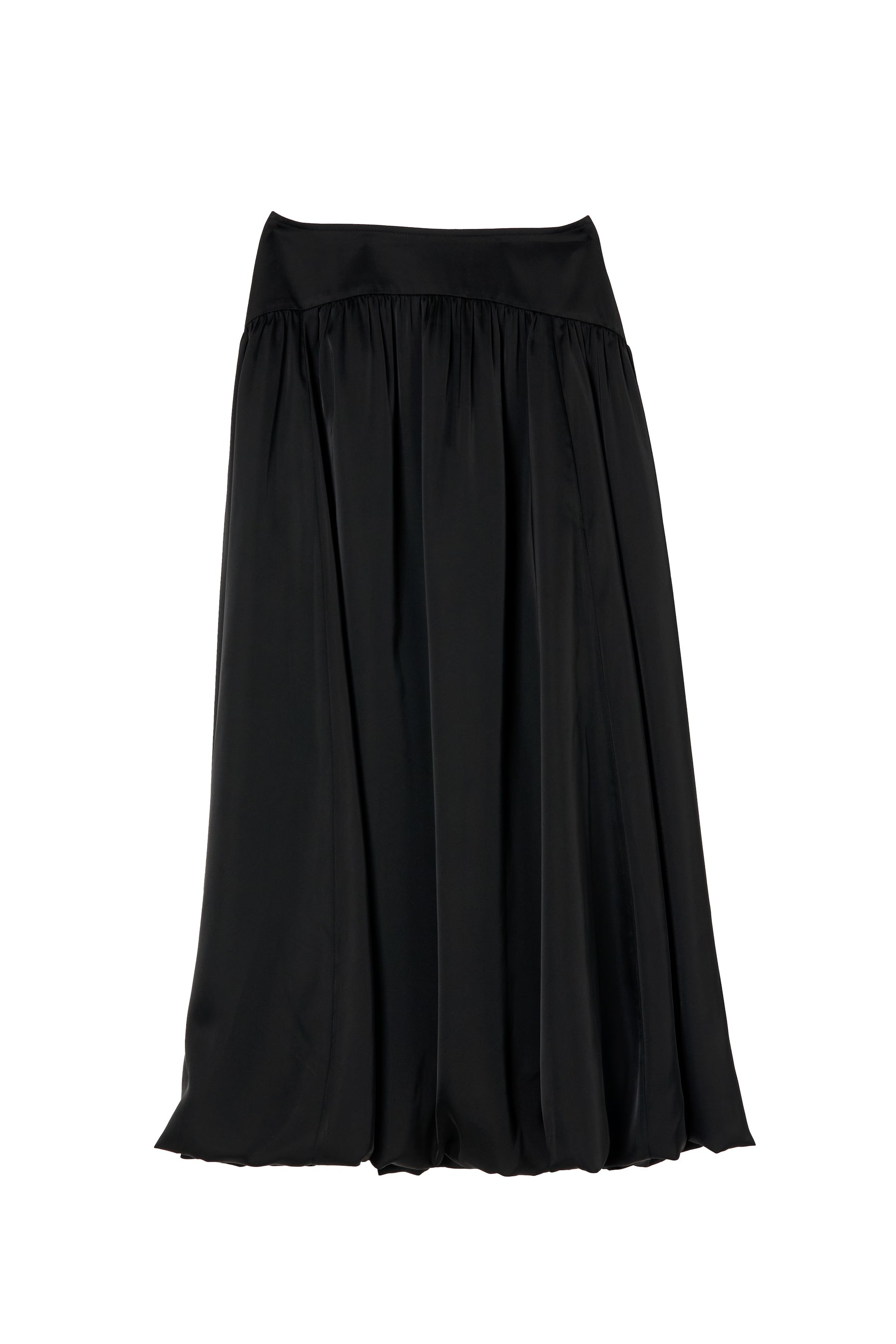 [New color] Gathered Balloon Long Skirt