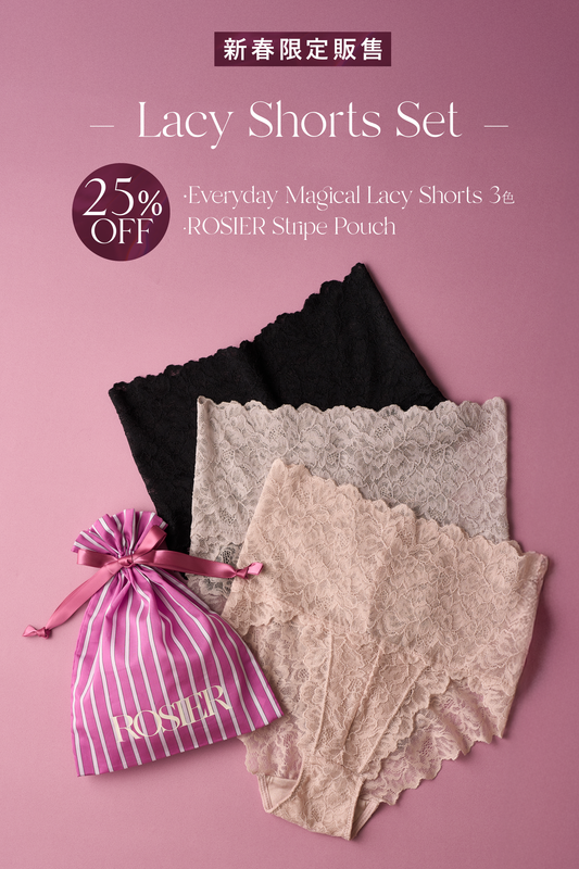 ROSIER New Year Bag 2026 - Lacy Shorts Set -