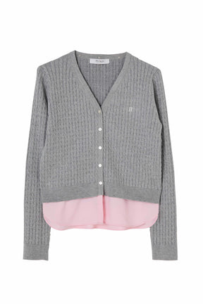 [Ships in late March] Layered Cable Knit Cardigan