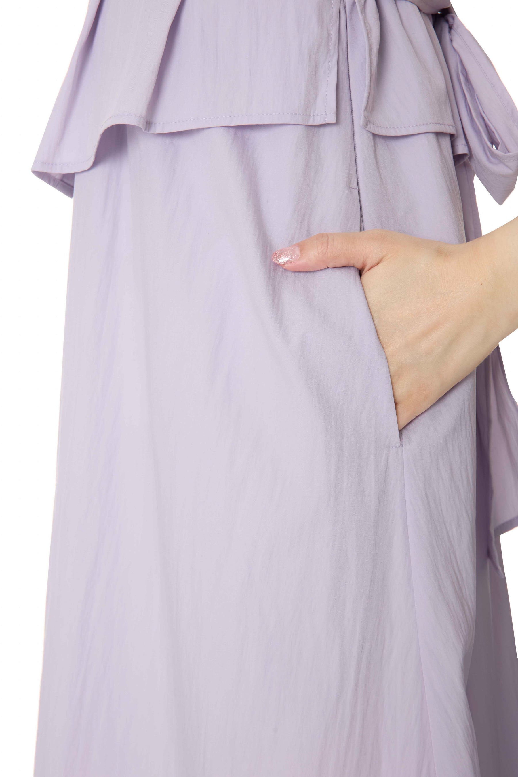 Peplum Poplin Shirt Dress