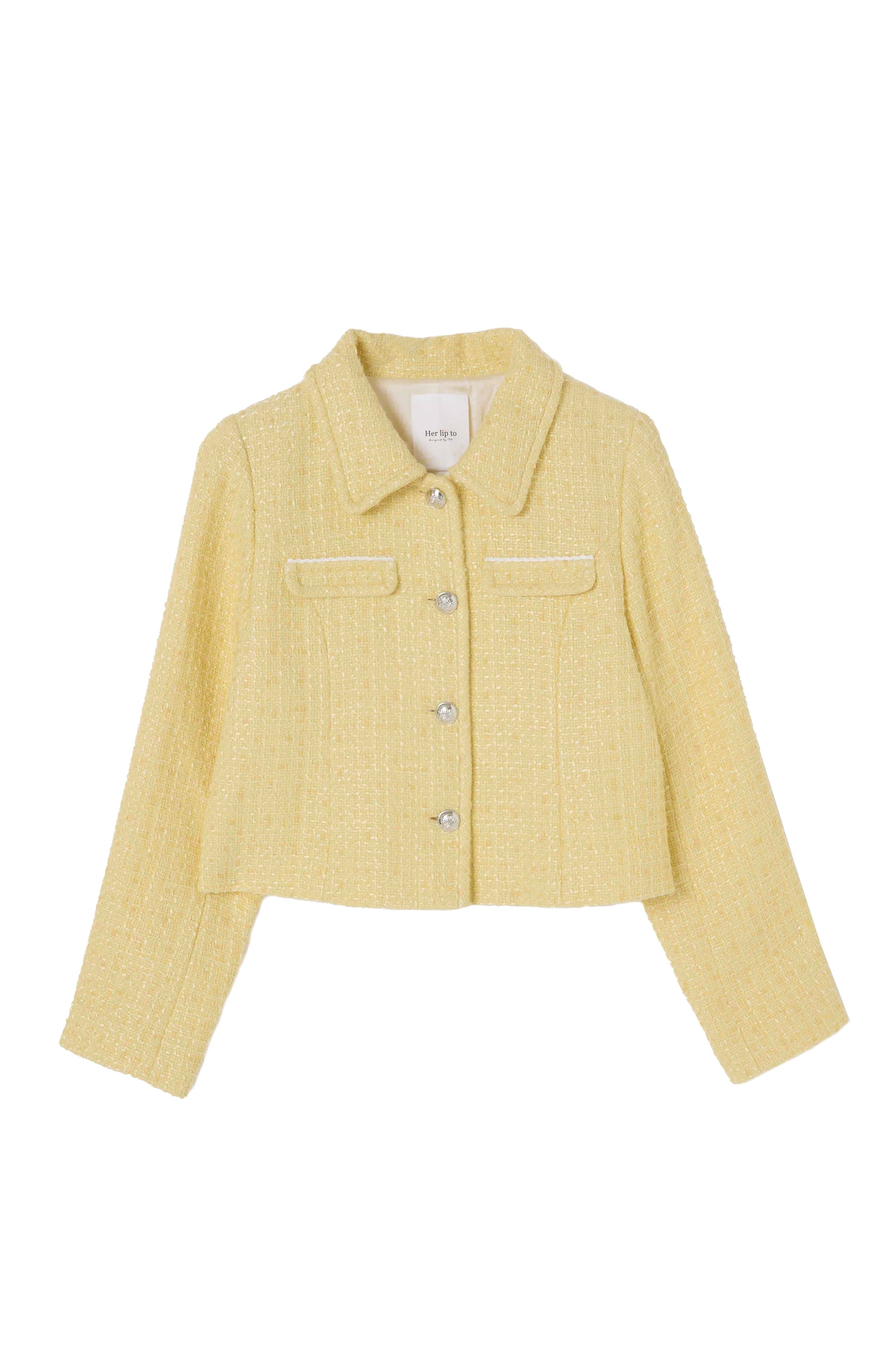 [Mid-March shipping] [lemon] Shimmer Tweed Jacket