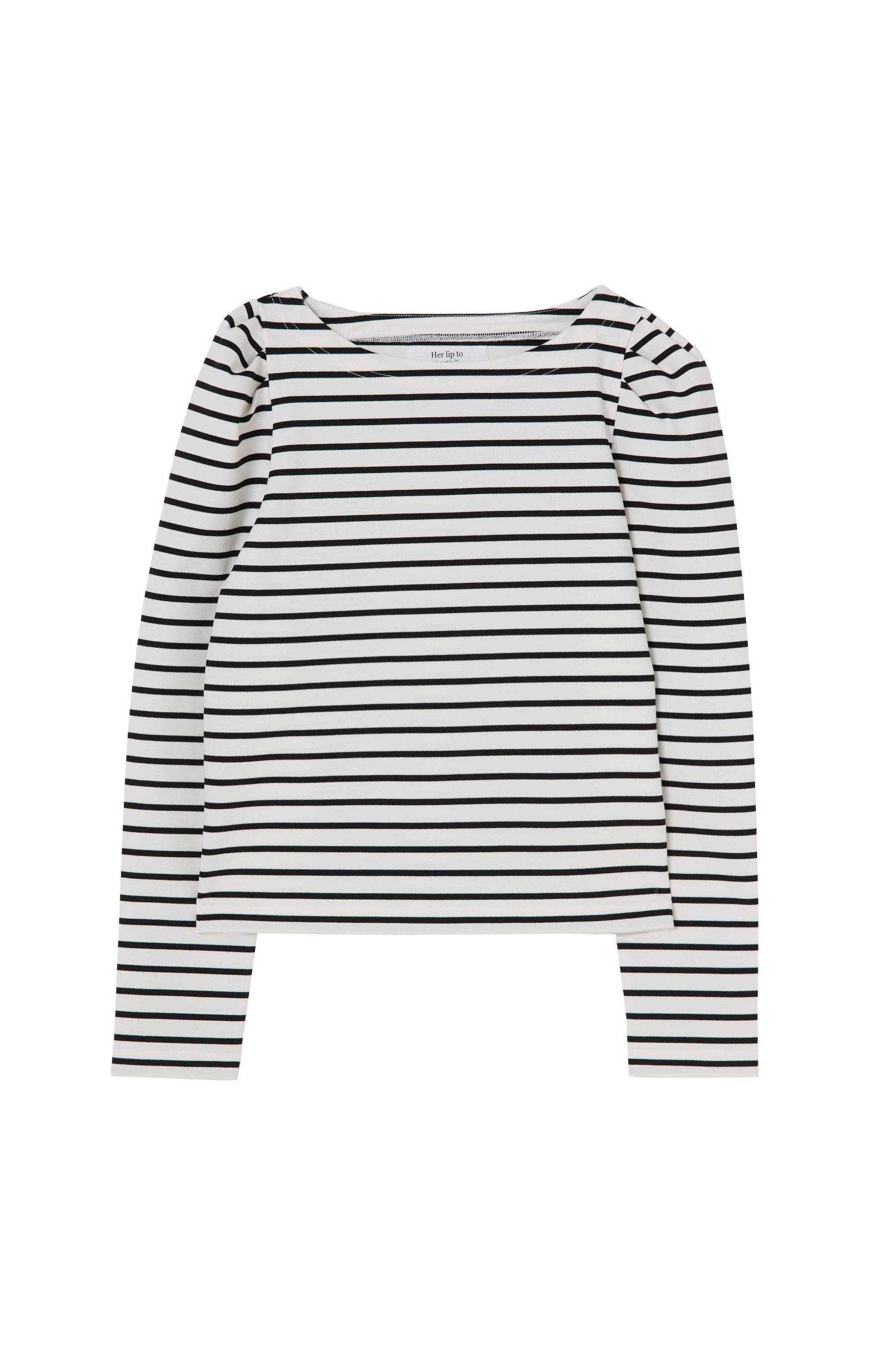 Tuck Sleeve French Stripe Top