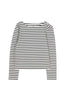 Tuck Sleeve French Stripe Top