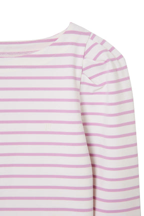 Tuck Sleeve French Stripe Top