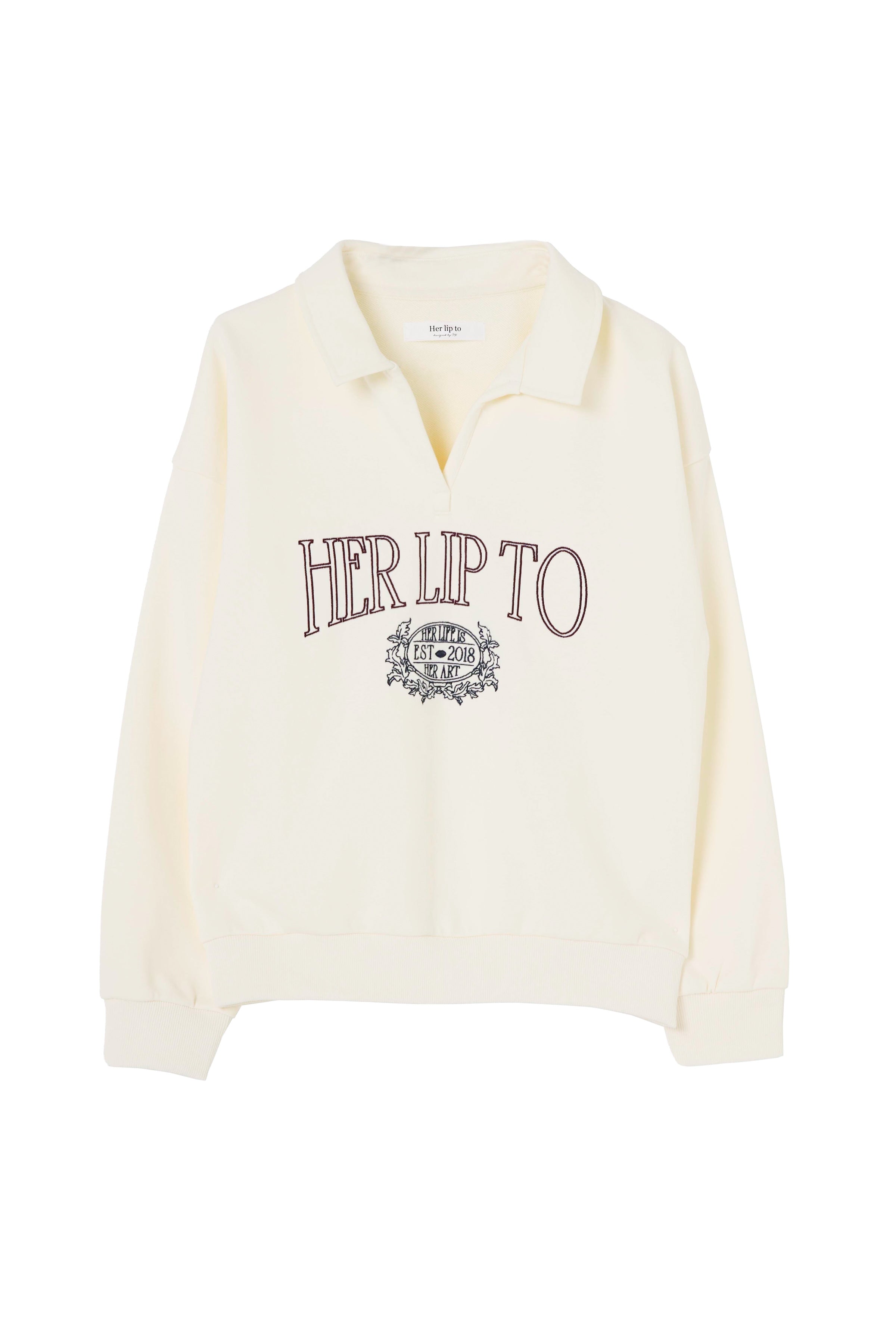 Her lip to - herlipto Embroidery Polo Sweatshirtの通販 by‬