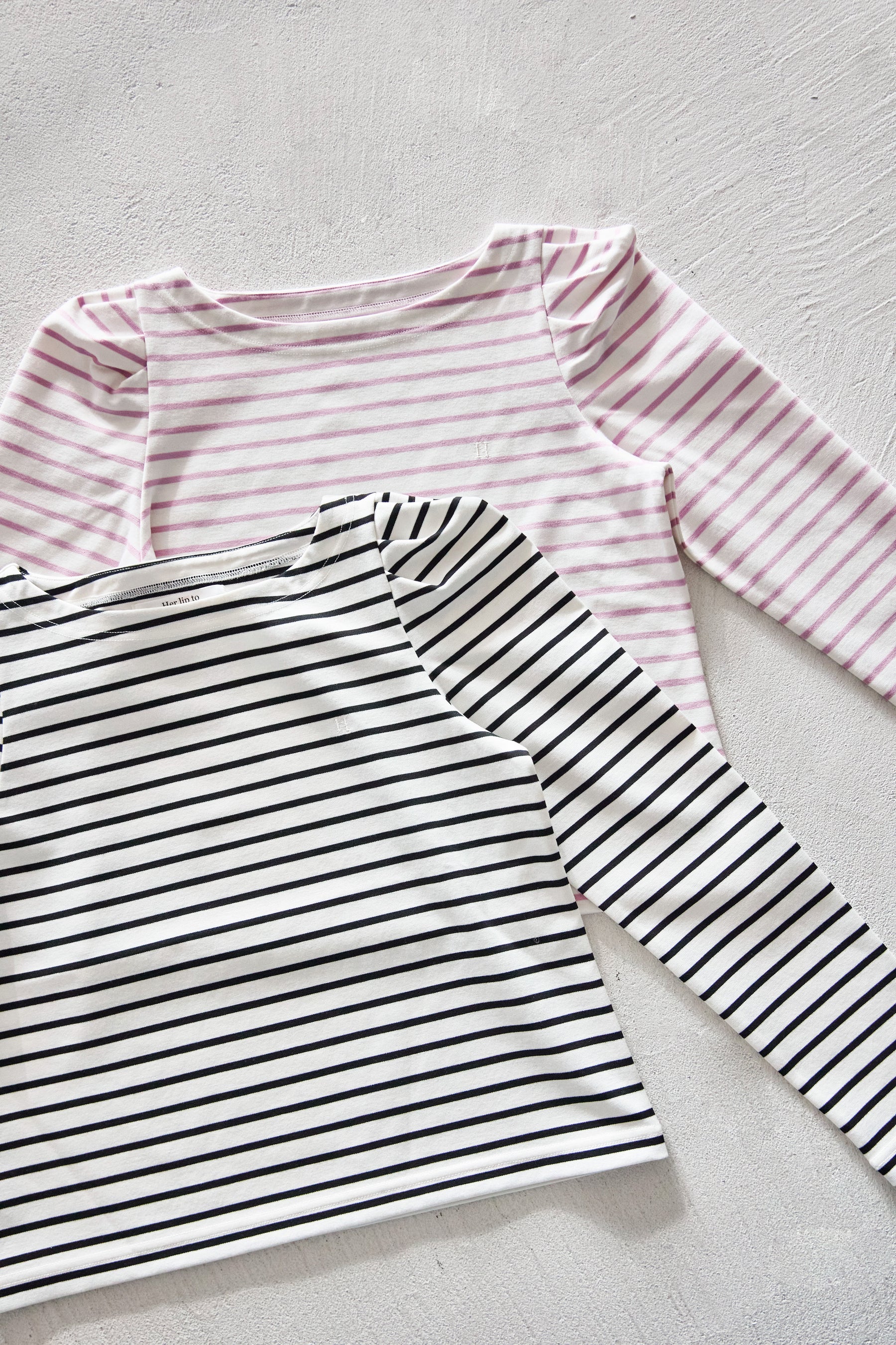 Tuck Sleeve French Stripe Top