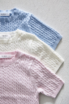 [New Color] Essential Cable Knit Set