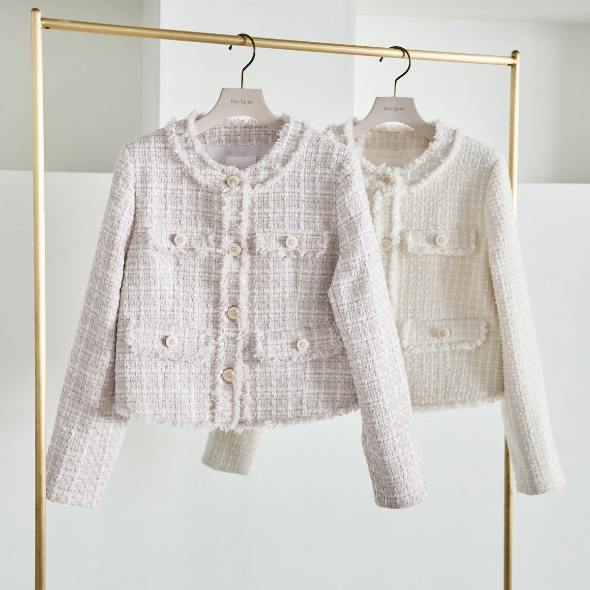 white】Grace Tweed Jacket