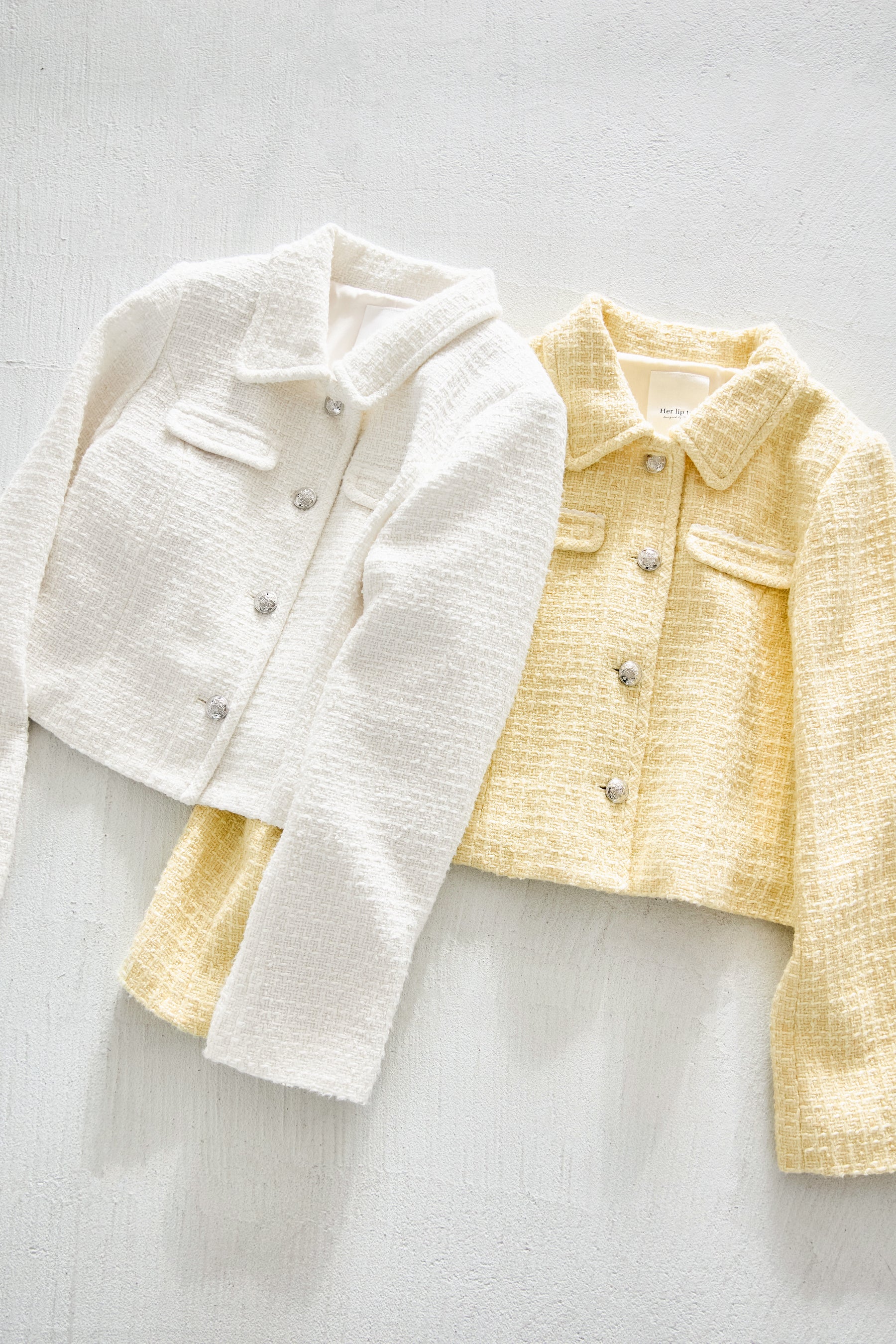 【3月中旬発送】【lemon】Shimmer Tweed Jacket