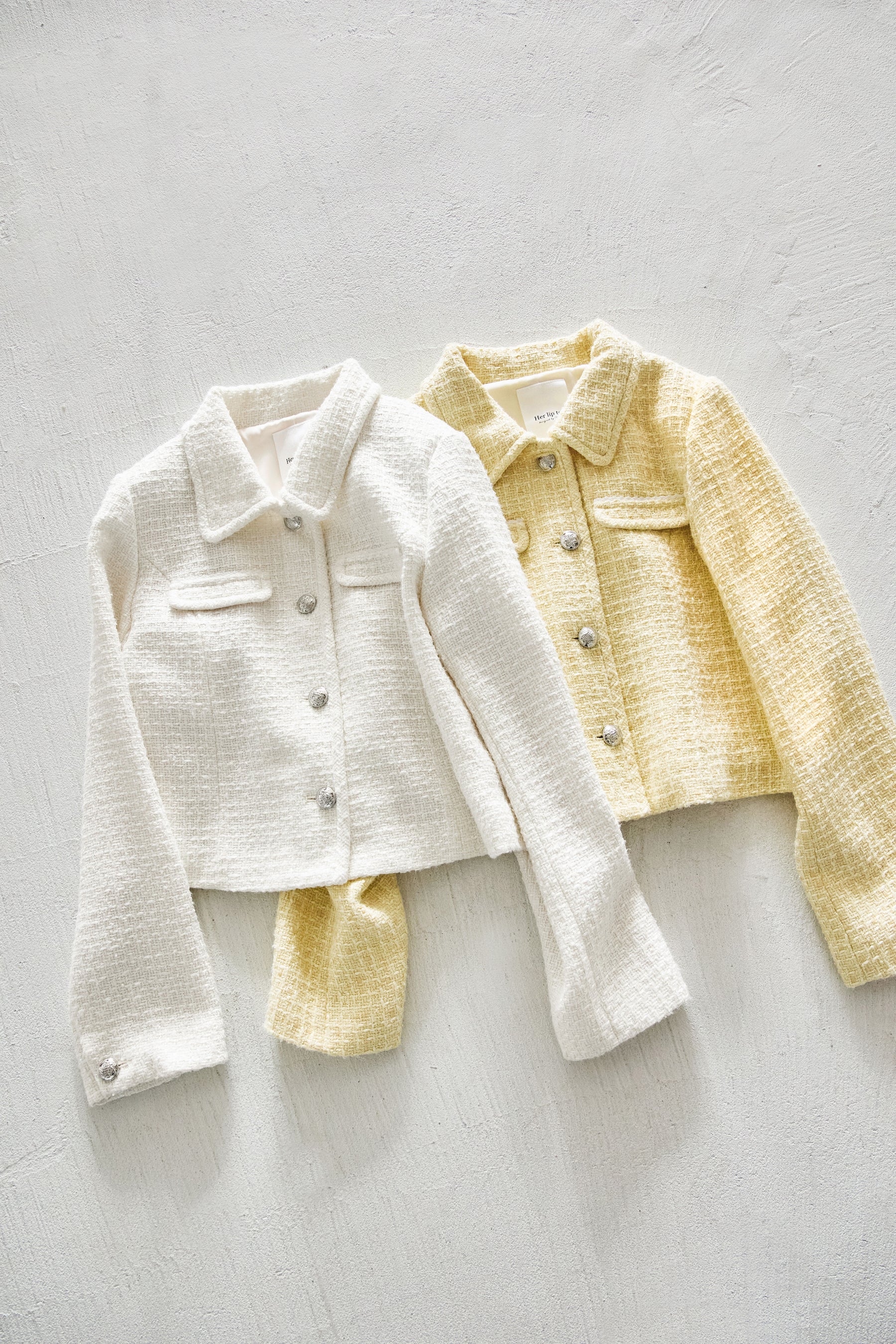 【3月中旬発送】【lemon】Shimmer Tweed Jacket