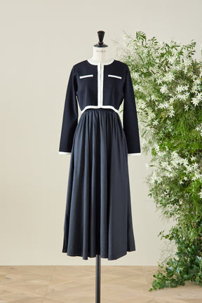 【4月下旬發送】Bicolor Knit Dress Set