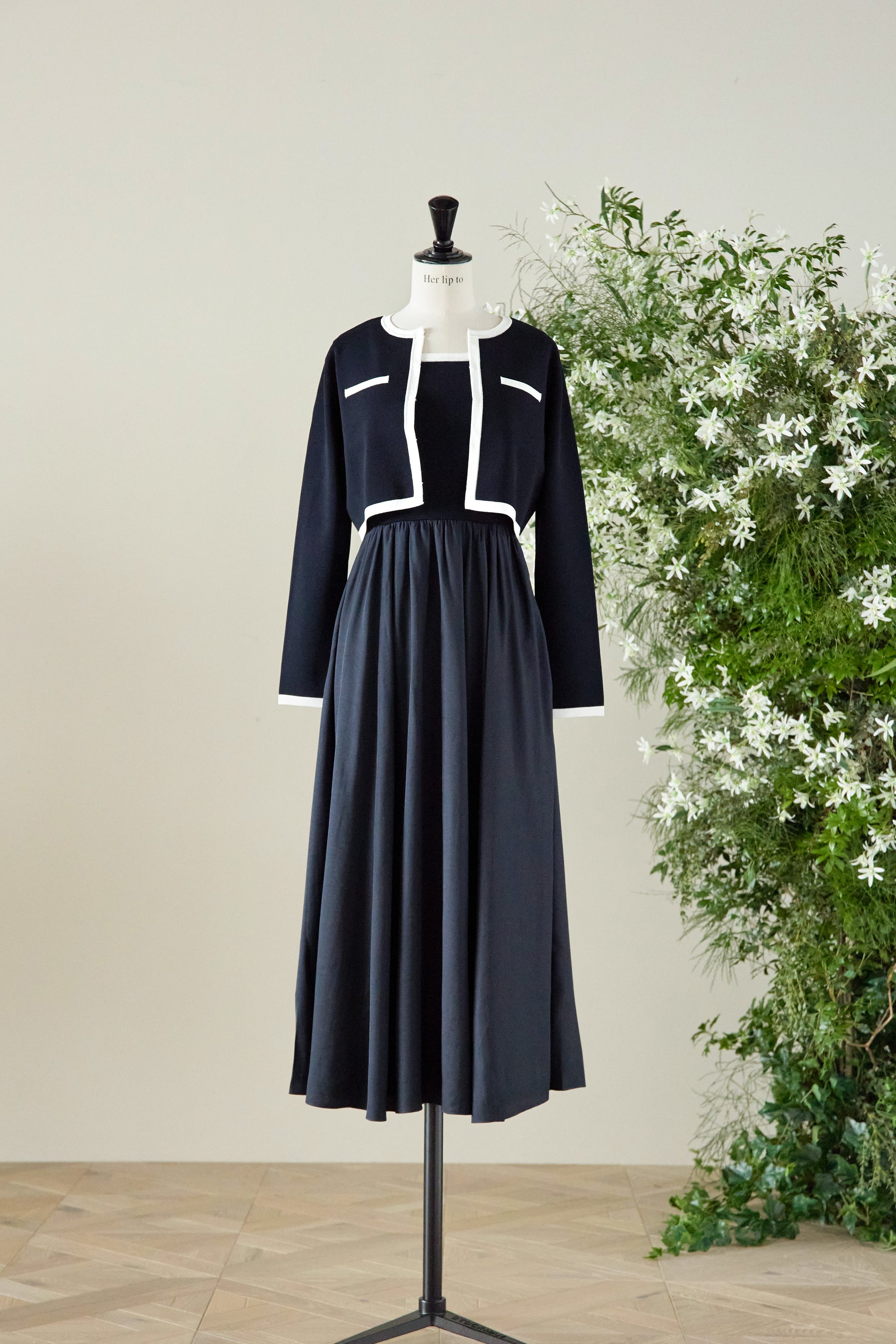 Bicolor Knit Dress Set