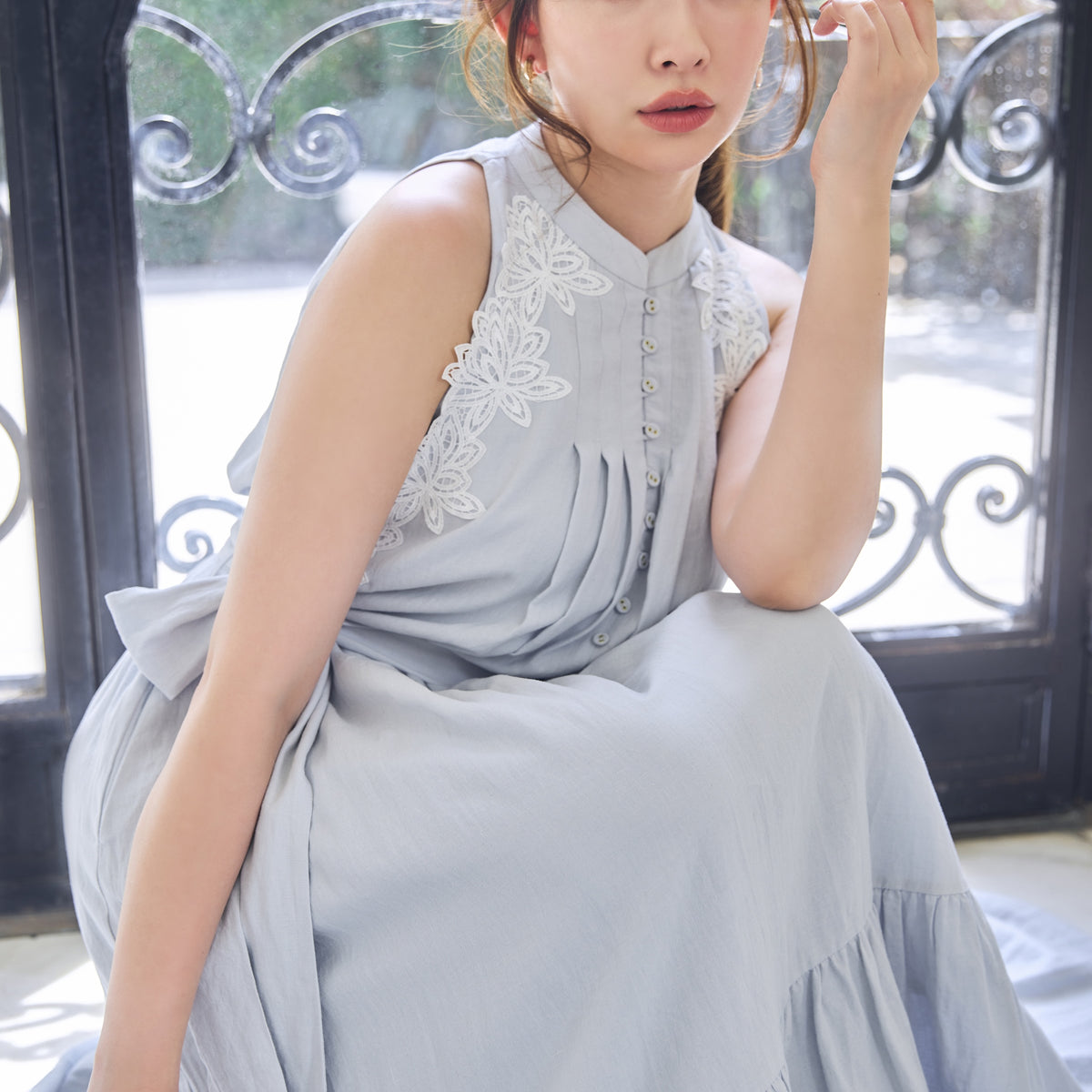 ワンピース her lip to Notting hill belted dress Notting Hill Belted Dress