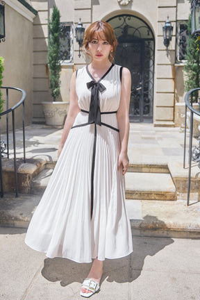 Formentera Pleated Bicolor Dress
