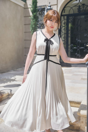 Formentera Pleated Bicolor Dress