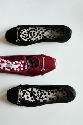 【6月中旬発送】Cherry-Patterned Mary Jane Flats