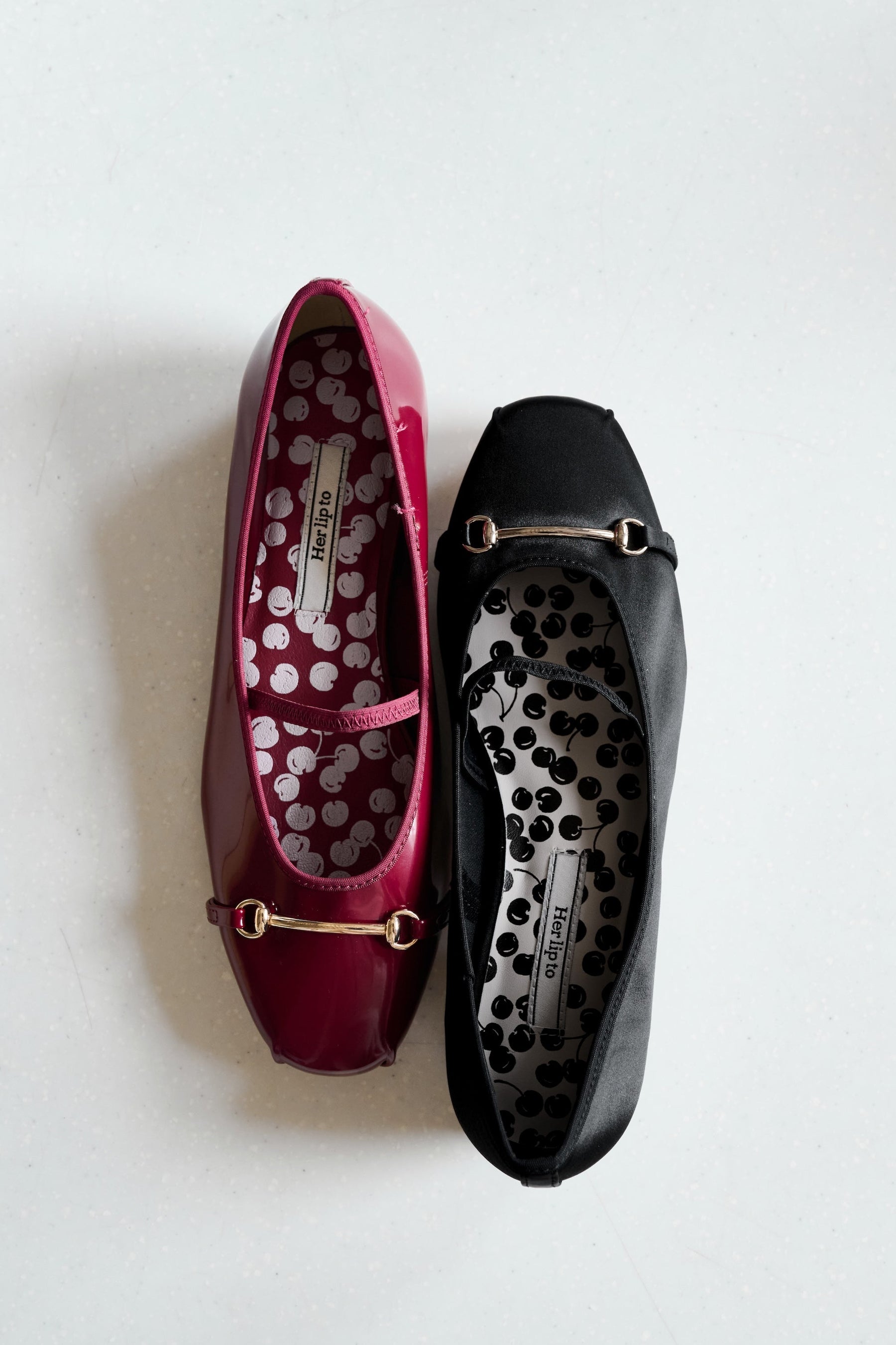 【6月中旬発送】Cherry-Patterned Mary Jane Flats