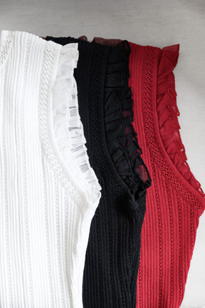 Peplum Ribbed Knit Top