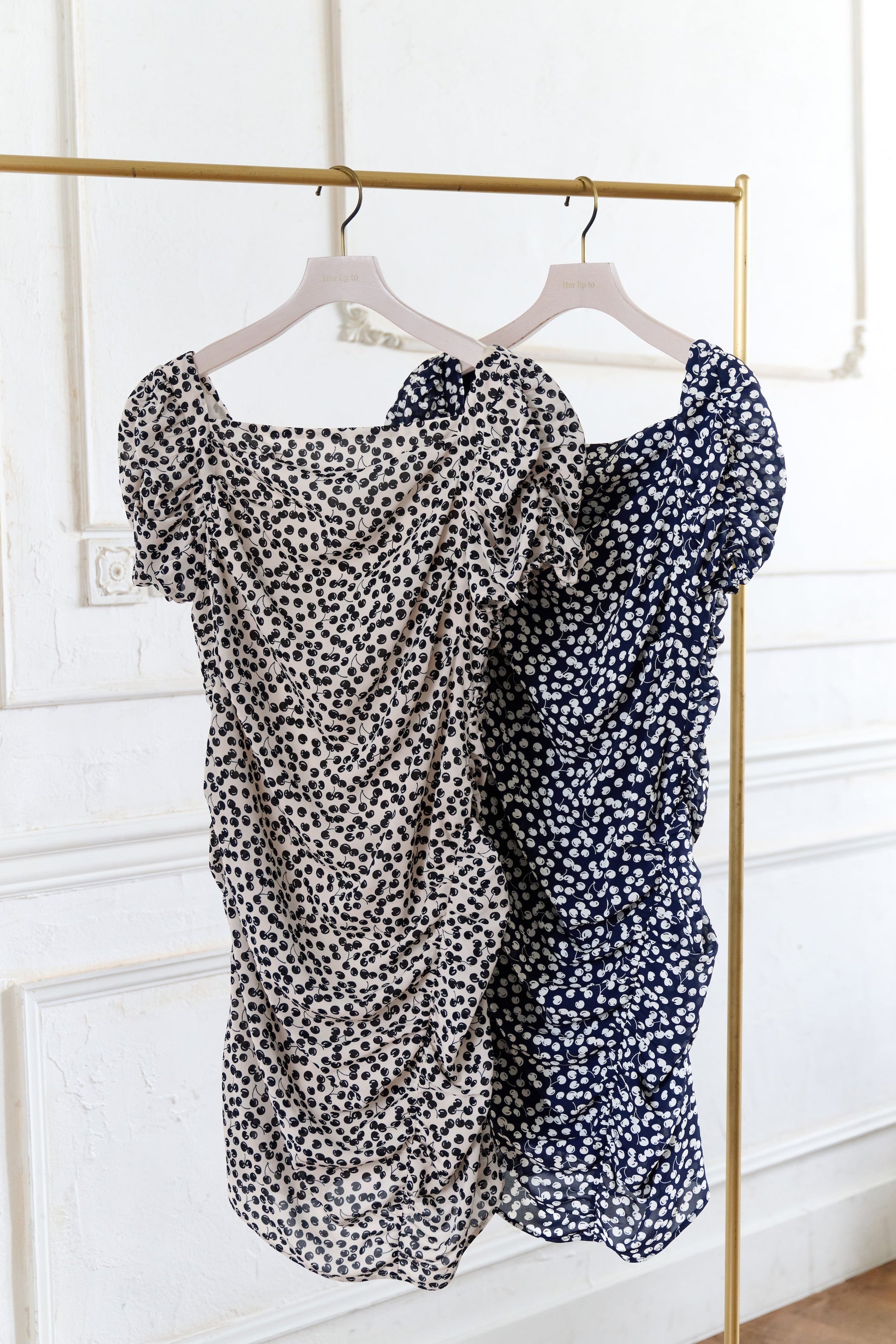 Draped Cherry Pattern Mini One-Piece