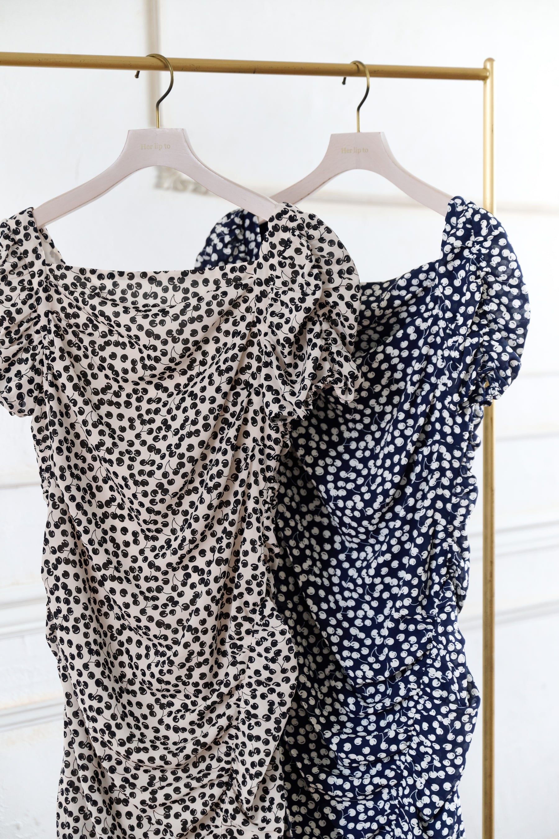 Draped Cherry Pattern Mini One-Piece