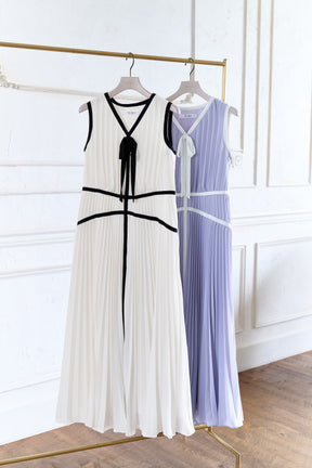 Formentera Pleated Bicolor Dress