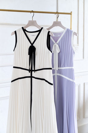 Formentera Pleated Bicolor Dress