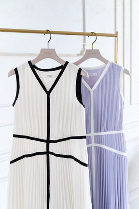 Formentera Pleated Bicolor Dress
