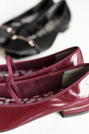 【6月中旬発送】Cherry-Patterned Mary Jane Flats