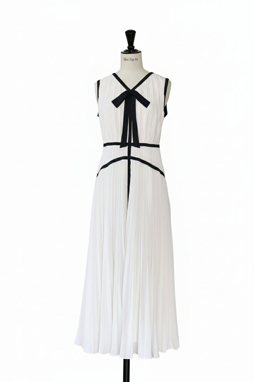 Formentera Pleated Bicolor Dress