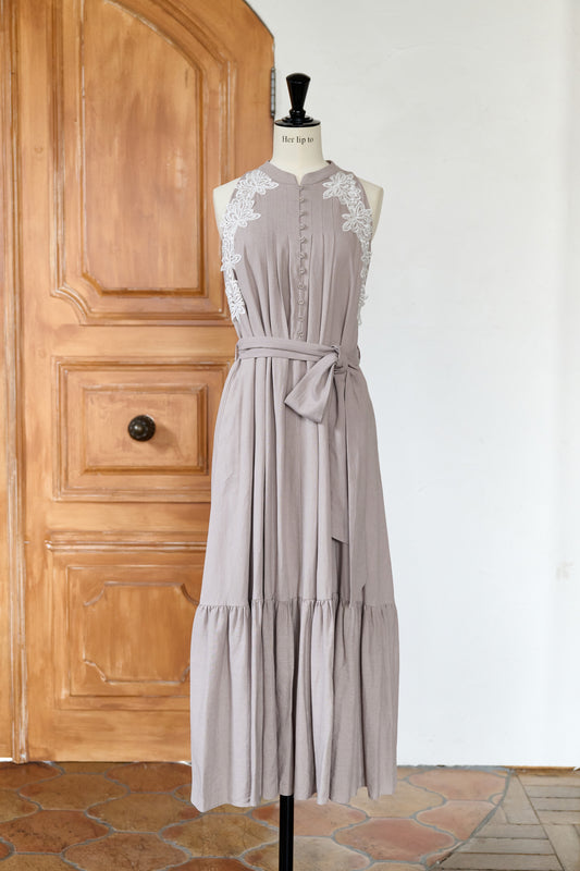 【8月上旬発送】【rose pink】Notting Hill Belted Dress
