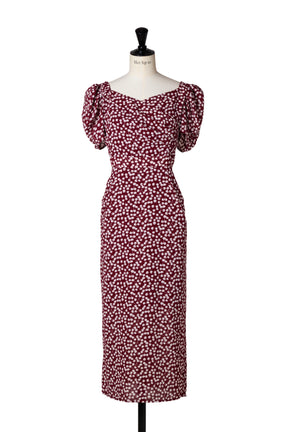 Cherry Pattern Cache-Coeur One-Piece