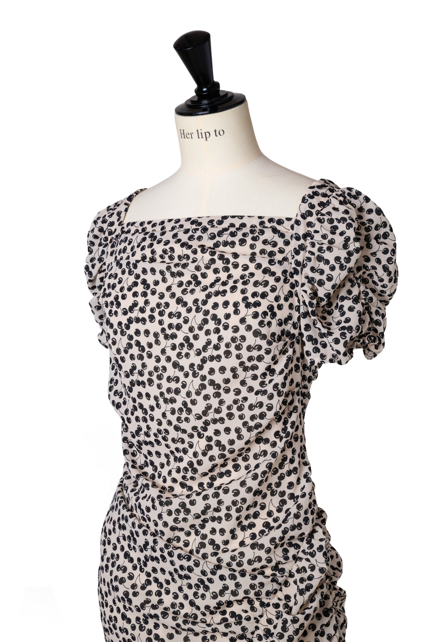 Draped Cherry Pattern Mini One-Piece