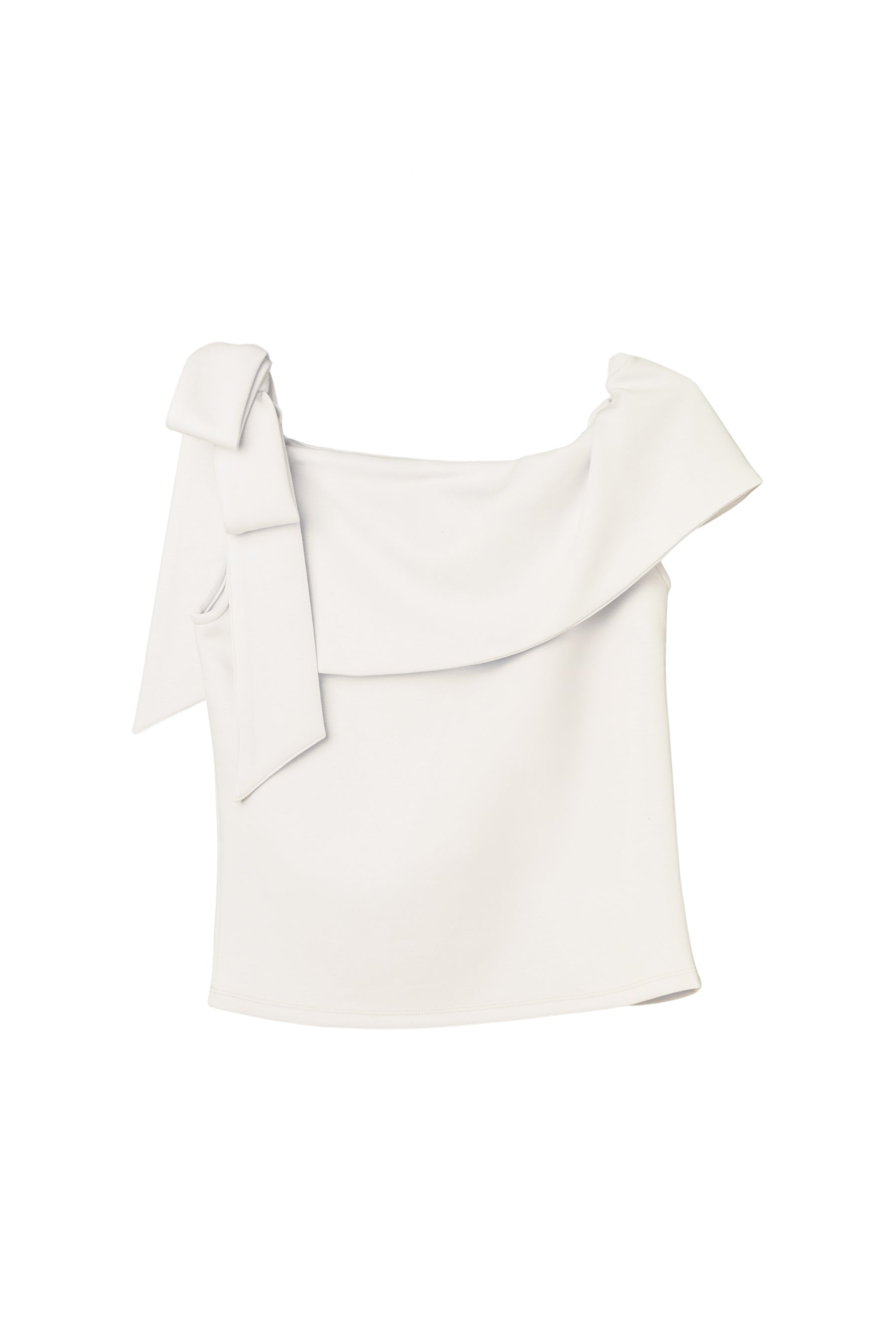 新色】Asymmetric Ribbon Top