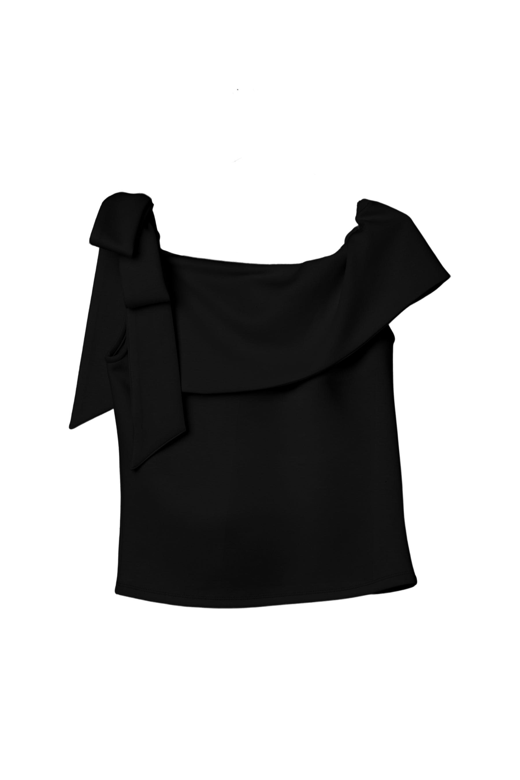 新色】Asymmetric Ribbon Top