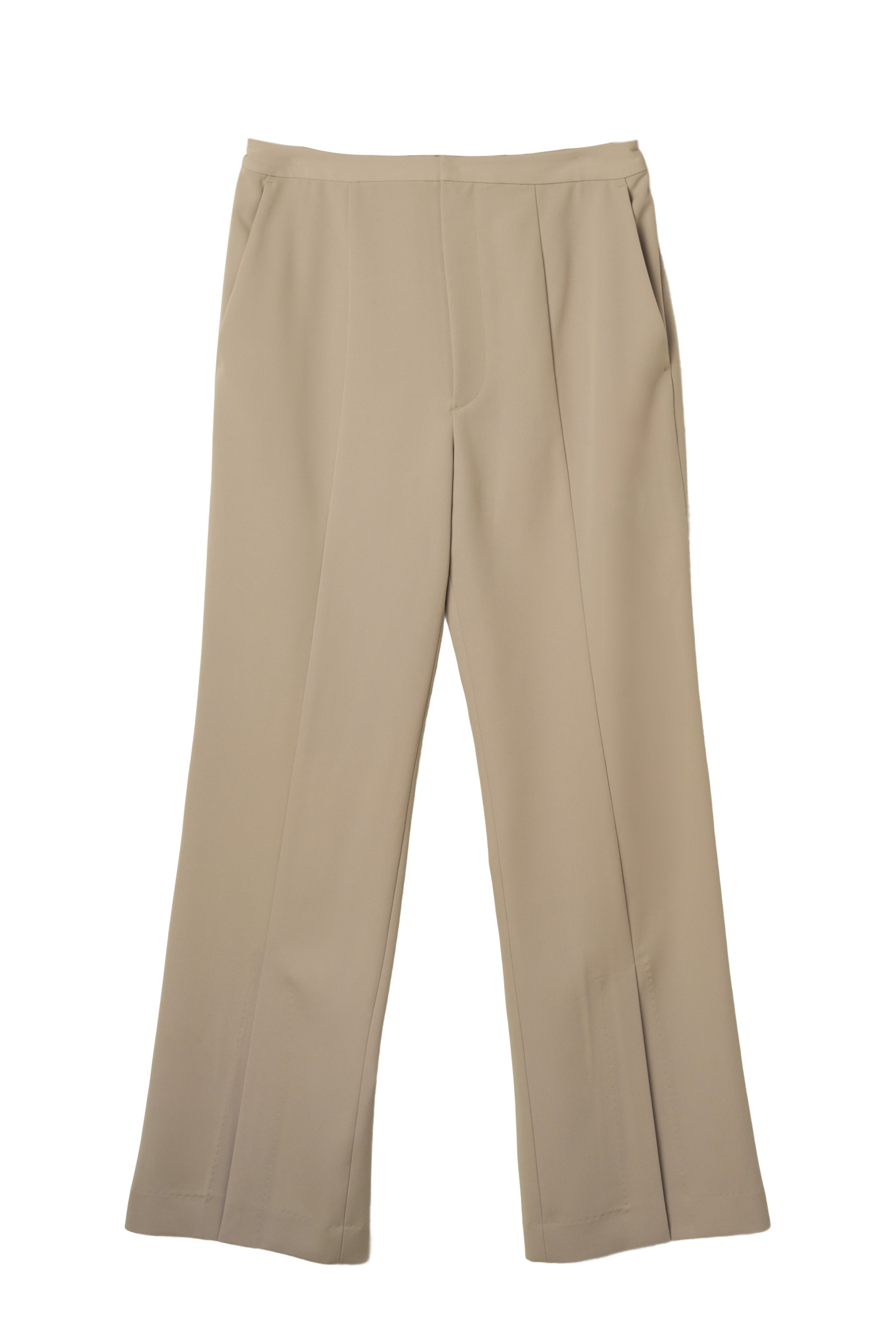 Front-Vent Straight Flared Pants