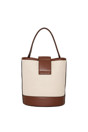 One-Handle Canvas Bucket Bag