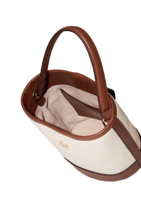One-Handle Canvas Bucket Bag