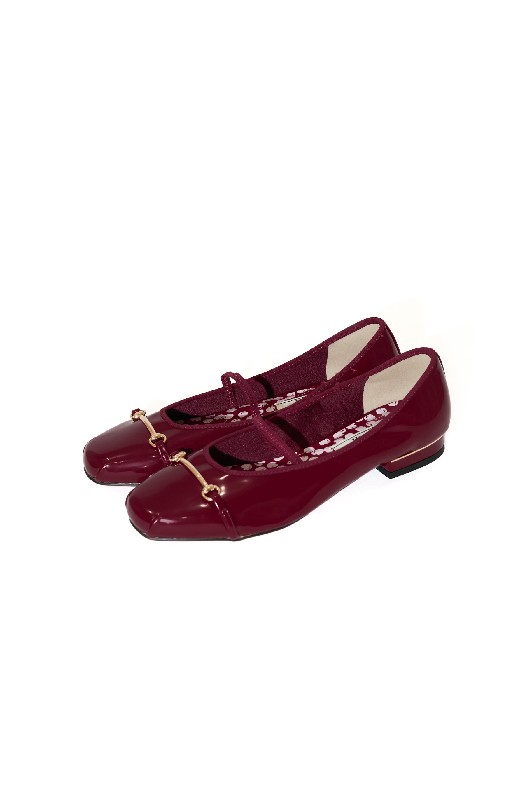 【6月中旬発送】Cherry-Patterned Mary Jane Flats