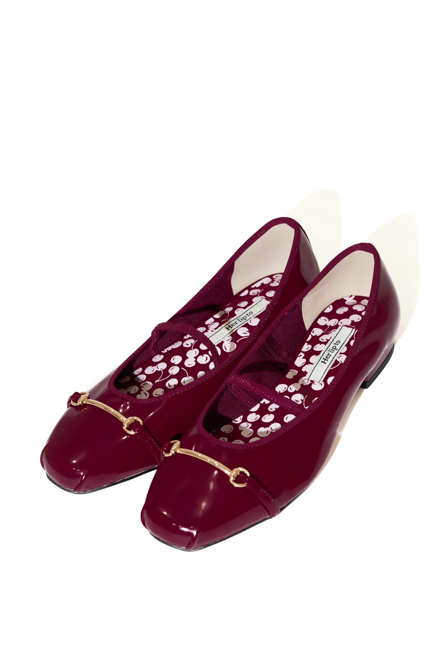 【6月中旬発送】Cherry-Patterned Mary Jane Flats