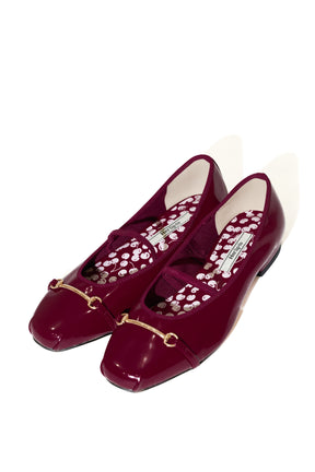 【6月中旬発送】Cherry-Patterned Mary Jane Flats